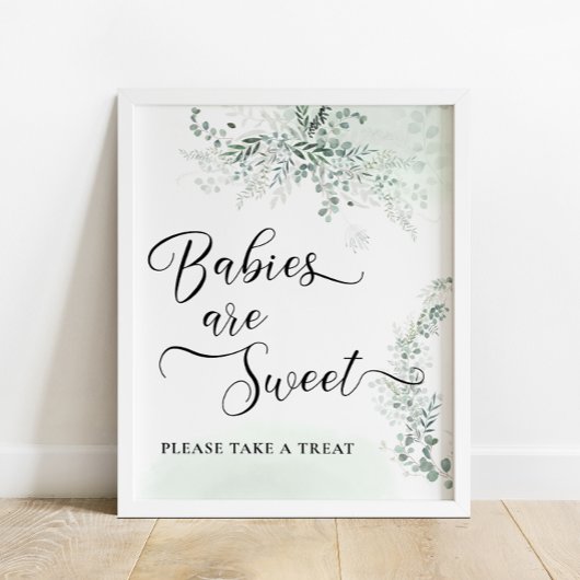 Eucalyptus Botanische Salie Groene baby's zijn zoe Poster