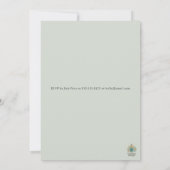 Eucalyptus Botanische Salie Groene Boho Trouwdag Kaart (Achterkant)