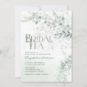 Eucalyptus Botanische Salie Groene Bruidsthee Kaart (Voorkant)