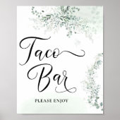 Eucalyptus Botanische Salie Groene Taco Bar Poster (Voorkant)