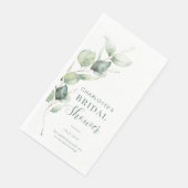 Eucalyptus Botanische Script Bruiloft Servet (Hoek)