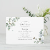 Eucalyptus Botanische Script Vrijgezellenfeest Kaart (Staand voorkant)