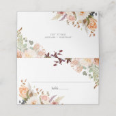 Eucalyptus botanische scriptwedloop plaatskaartje (Buitenkant ongevouwen)