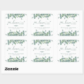 Eucalyptus Botanische Spread Love Not Germs Weddin Vierkante Sticker (Vel)