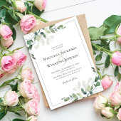 Eucalyptus Botanische stoffen QR-code Fotohuwelijk Kaart