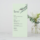 Eucalyptus Botanische Tuin Trouwdiner Menu (Staand voorkant)