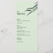 Eucalyptus Botanische Tuin Trouwdiner Menu (Voorkant)