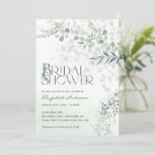 Eucalyptus Botanische Vrijgezellenfeest QR-code Kaart (Staand voorkant)