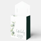 Eucalyptus Botanische Waterverf Baby shower Bedankdoosjes (Geopend)