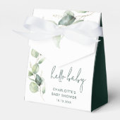 Eucalyptus Botanische Waterverf Baby shower Bedankdoosjes (Voorkant Zijde)