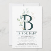 Eucalyptus Botanische Waterverf Baby shower Kaart (Voorkant)