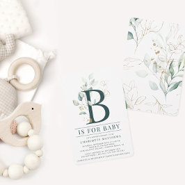 Eucalyptus Botanische Waterverf Baby shower Kaart