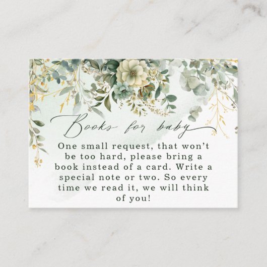 Eucalyptus Botanische Waterverf Gouden Bloemenboek Informatiekaartje (Voorkant)