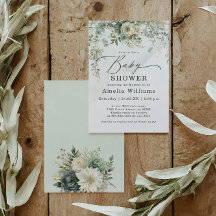 Eucalyptus Botanische Waterverf Groen Baby shower