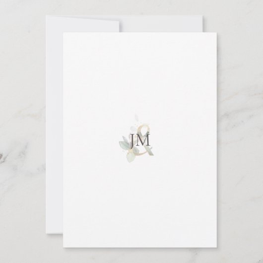 Eucalyptus Botanische Waterverf Vrijgezellenfeest Kaart (Achterkant)