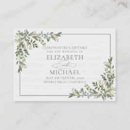 Eucalyptus Botanische Wijze Groen Coronavirus Deta Informatiekaartje