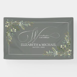 Eucalyptus Botanische Wijze Groene Bruiloft Banner