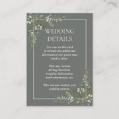 Eucalyptus Botanische Wijze Groene Bruiloft Detail Informatiekaartje (Voorkant)