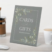 Eucalyptus Botanische Wijze Groene Bruiloft Gift P Reclamebord Met Voetstuk (Insitu)