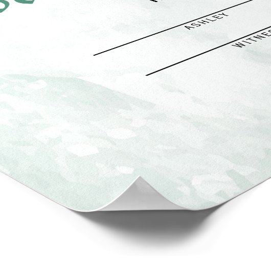 Eucalyptus Botannical Wedding Certificate Poster (Hoek)