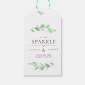 Eucalyptus Bough Wedding Sparkler Label Cadeaulabel (Voorkant)