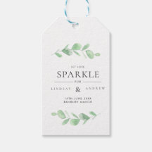 Eucalyptus Bough Wedding Sparkler Label