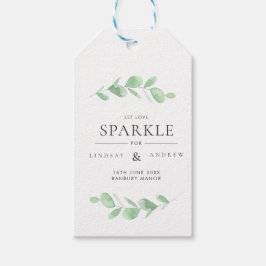 Eucalyptus Bough Wedding Sparkler Label Cadeaulabel