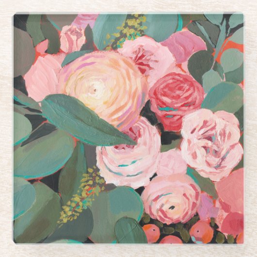 Eucalyptus Bouquet Glazen Onderzetter (Voorkant)