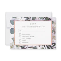 Eucalyptus Bouquet met roze rand RSVP