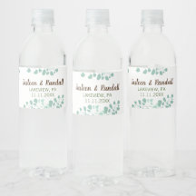 Eucalyptus Branch Water Fles Etiket
