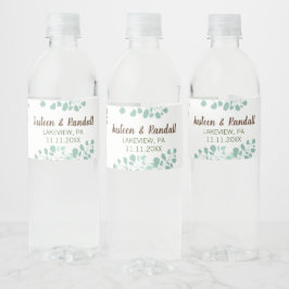 Eucalyptus Branch Water Fles Etiket