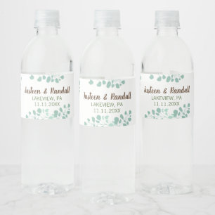 Eucalyptus Branch Water Fles Etiket