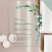 Eucalyptus Branch Wedding Acryl Uitnodigingen