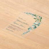 Eucalyptus Branch Wedding Acryl Uitnodigingen (Laagn)
