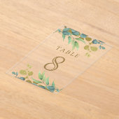 Eucalyptus Branch Wedding Acrylic Table Number Acryl Uitnodigingen (Laagn)