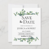 Eucalyptus Branch Wedding Save the Date (Voorkant)