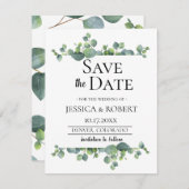 Eucalyptus Branch Wedding Save the Date (Voorkant / Achterkant)