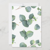 Eucalyptus Branches Bridal Shower Invitation Kaart (Achterkant)