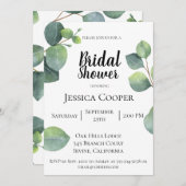Eucalyptus Branches Bridal Shower Invitation Kaart (Voorkant / Achterkant)