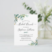 Eucalyptus Bridal Brunch Invitation Briefkaart (Staand voorkant)