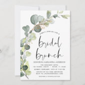 Eucalyptus Bridal Brunch Vrijgezellenfeest Rustisc Kaart (Voorkant)