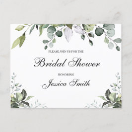 Eucalyptus Bridal Shower Invitation Briefkaart