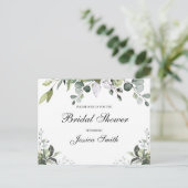 Eucalyptus Bridal Shower Invitation Briefkaart (Staand voorkant)
