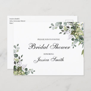 Eucalyptus Bridal Shower Invitation Briefkaart