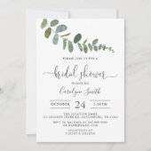 Eucalyptus Bridal Shower Invitation Sjabloon Kaart (Voorkant)