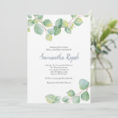 Eucalyptus Bridal Shower Kaart (Staand voorkant)