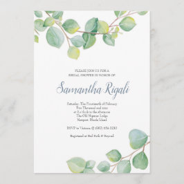 Eucalyptus Bridal Shower Kaart
