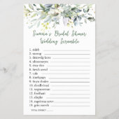 Eucalyptus Bridal Spelen voor weddenschappen Flyer (Achterkant)