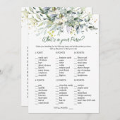 Eucalyptus Bridal Spelen voor weddenschappen Kaart (Voorkant / Achterkant)