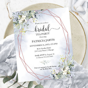 Eucalyptus Bridal Tea Party Budget Uitnodiging
